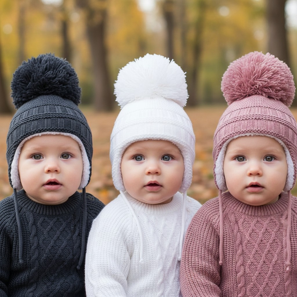 Soft Touch 4H644-SM 5023797310348 STH644-A Hat with large Pom-Pom (Newborn - 12 months)