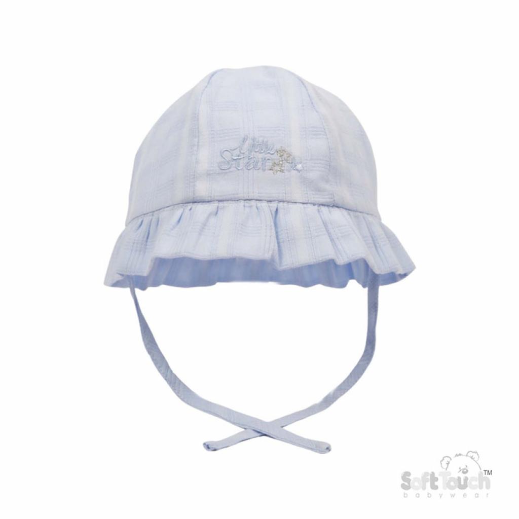 Soft Touch 4H20-MI 5023797311352 STH66-B Lined little Star Summer Hat (0-24 months)
