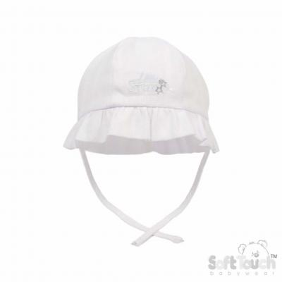 Soft Touch 4H20-MI 5023797311352 STH66W Lined little Star Summer Hat (0-24 months)