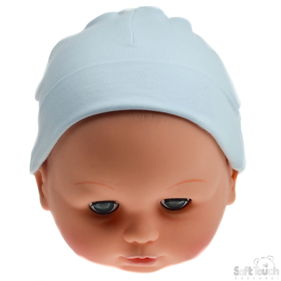 Soft Touch  35023797300906 STH7 Infants Hats Sky (0-3 months only) ODDS