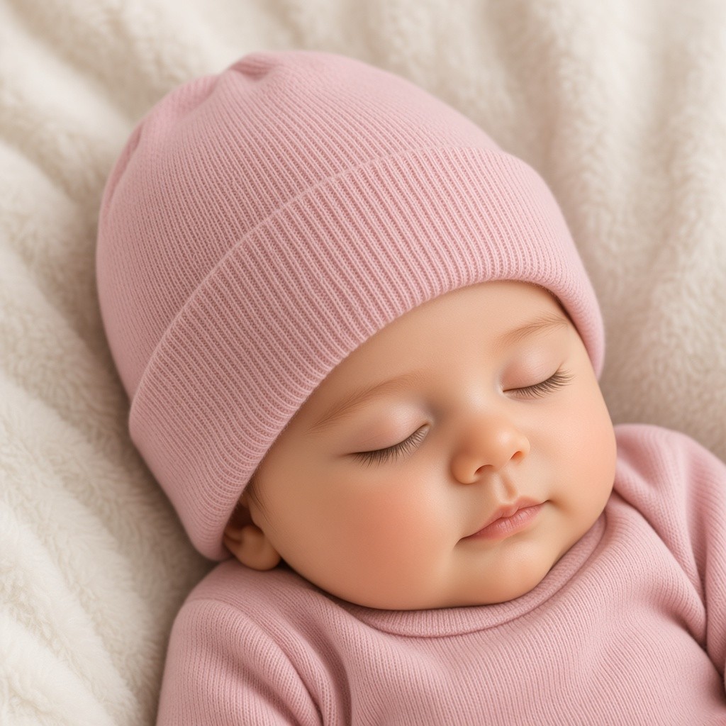 Soft Touch 4H702 50237973138769 STH702-P Brushed Beanie Hat Pink (Newborn-12 months)