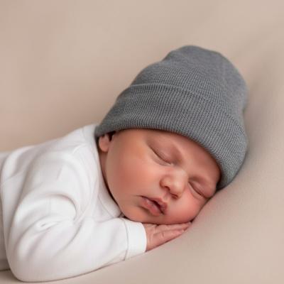 STH702-G  Brushed Beanie Hat Grey (Newborn-12 months)