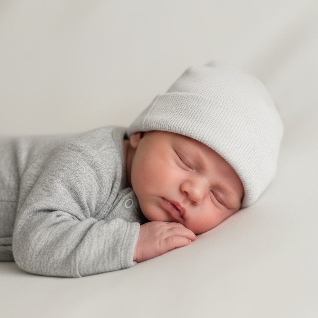 Soft Touch 4H702 5023797313806 STH702-W Brushed Beanie Hat White (Newborn-12 months)