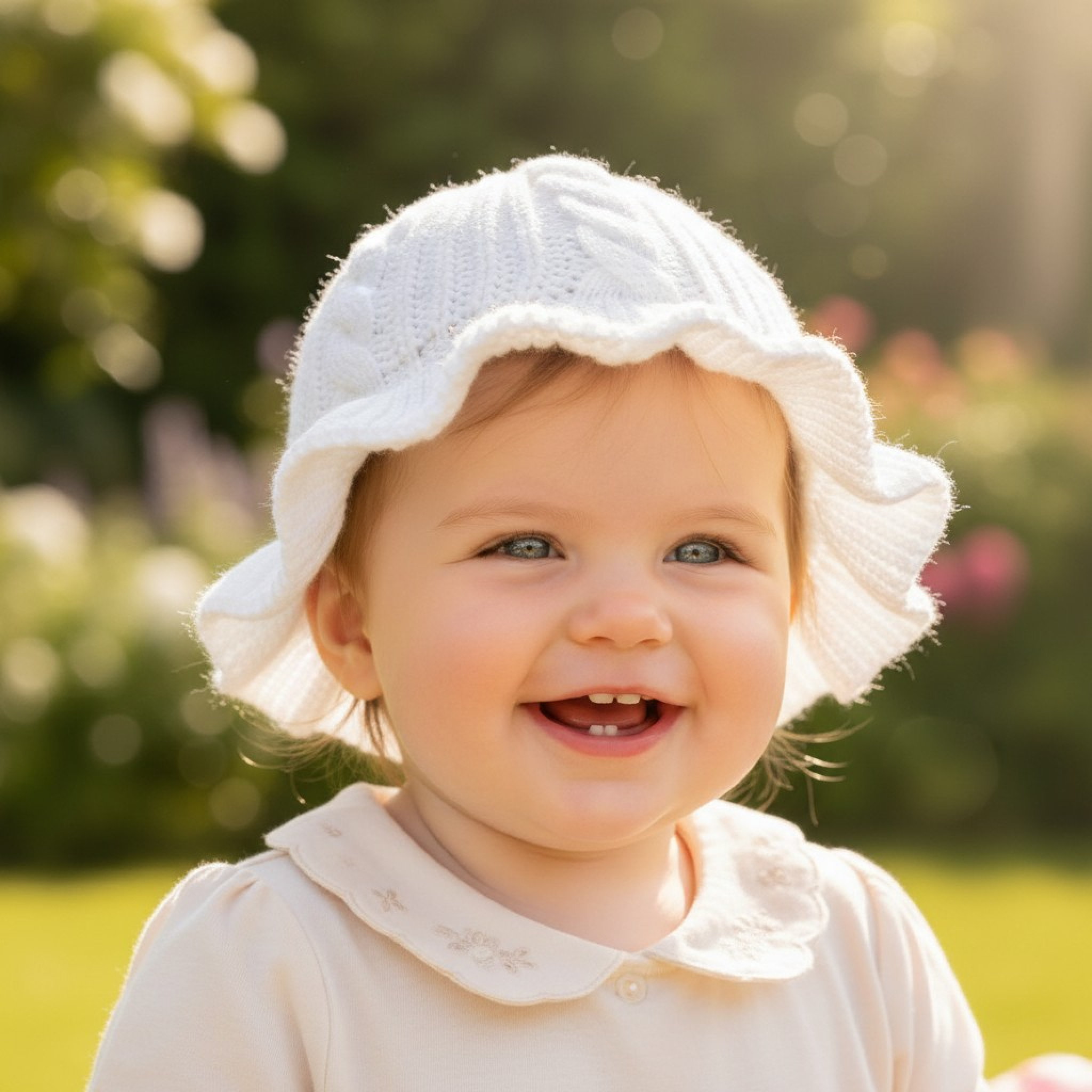Soft Touch 4H708 5023797314001 STH708W White Cable Bucket Knit Hat (Newborn-12 months)