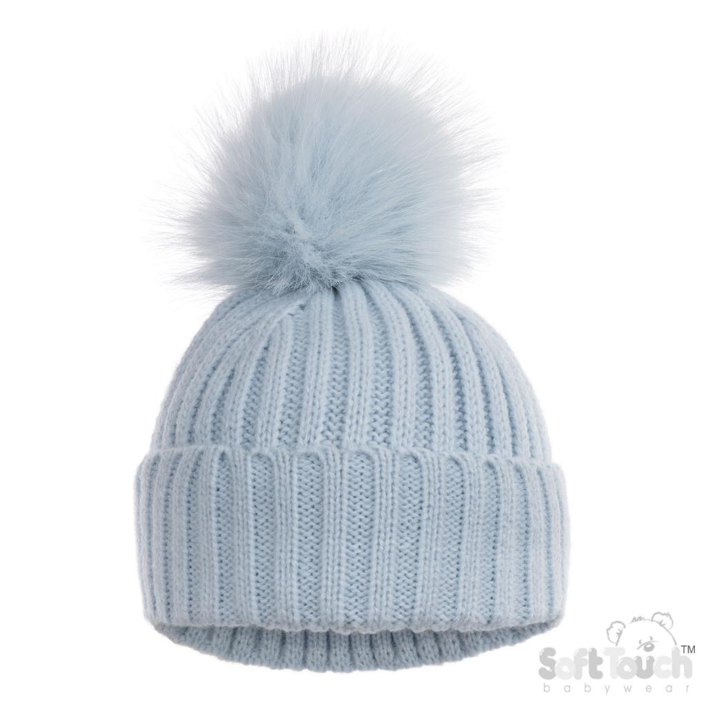 Soft Touch Zero 4H712-BB 5023797318924 STH712-BB Blue Elegance Ribbed Hat with Glitter