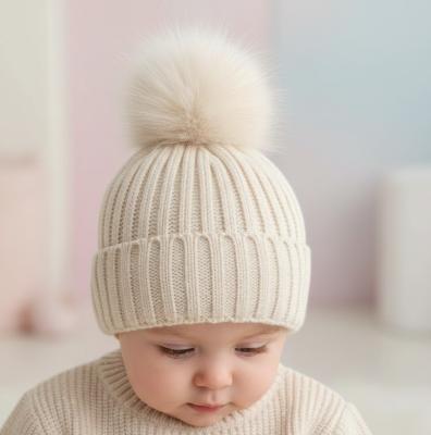 STH712-BCof  Coffee Ribbed Hat with Glitter  (NB- 12months)