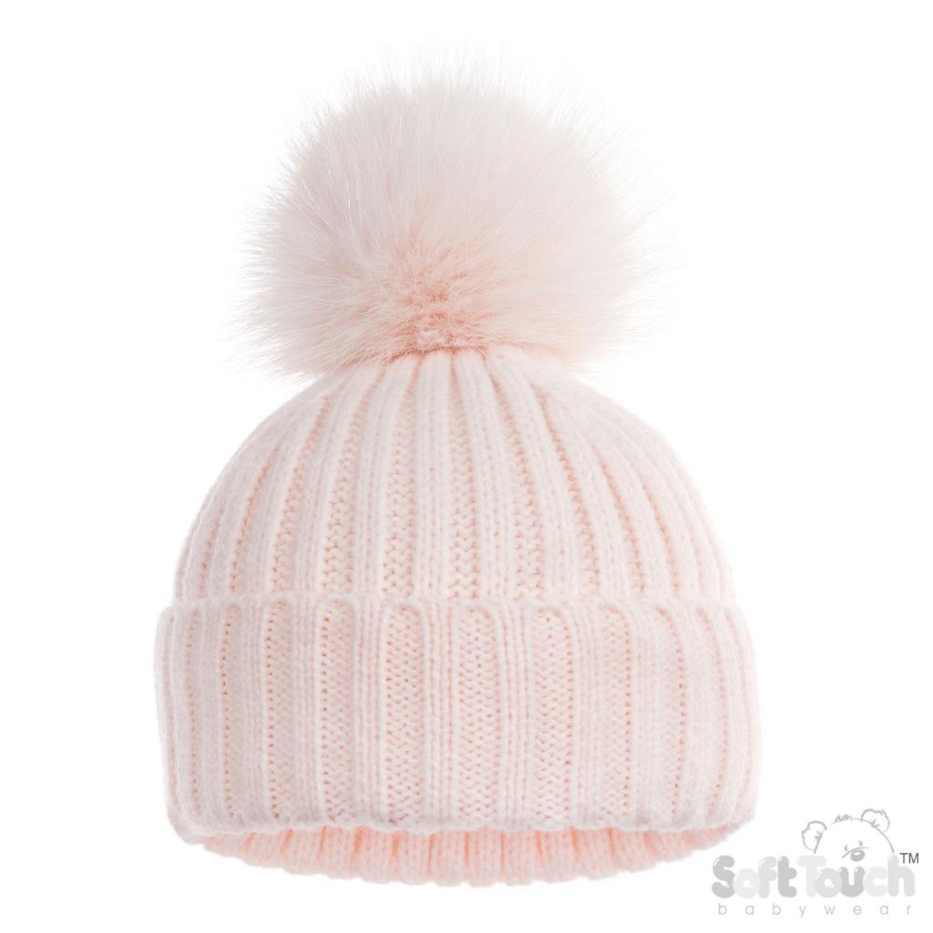 Soft Touch Zero 4H712-BP 5023797318931 STH712-BP Pink Elegance Ribbed Hat with Glitter