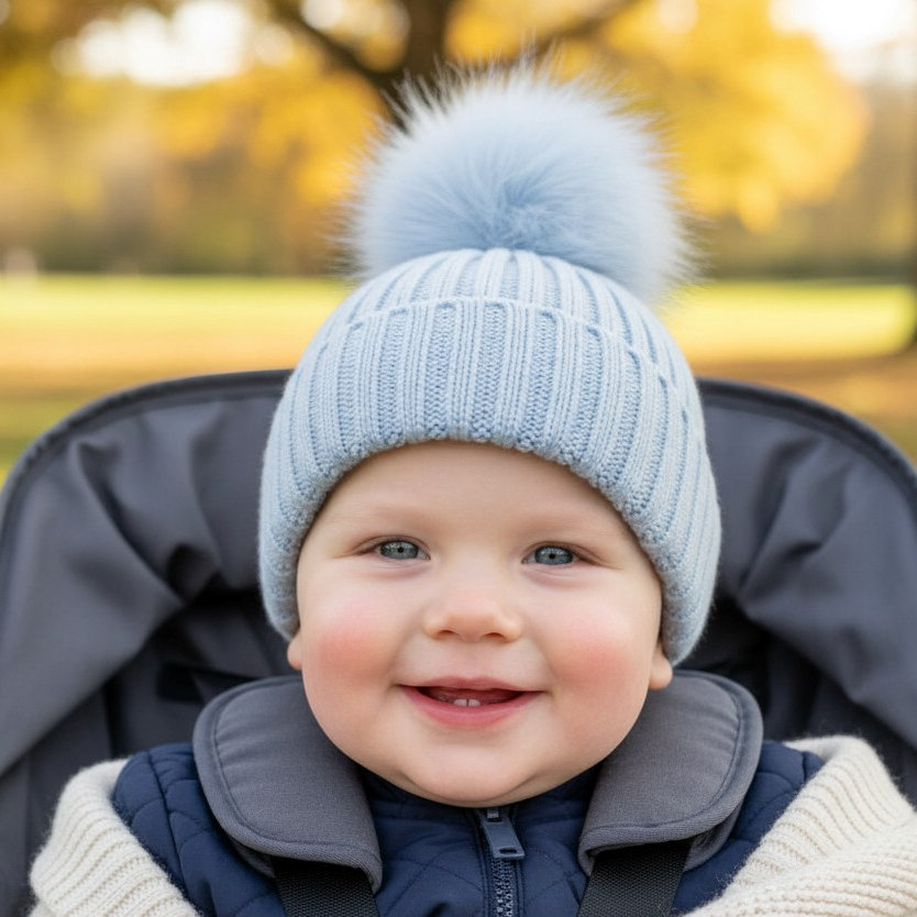 Soft Touch Zero 4H712-BB 5023797318924 STH712-BB Blue Elegance Ribbed Hat with Glitter (Nb- 12 months)