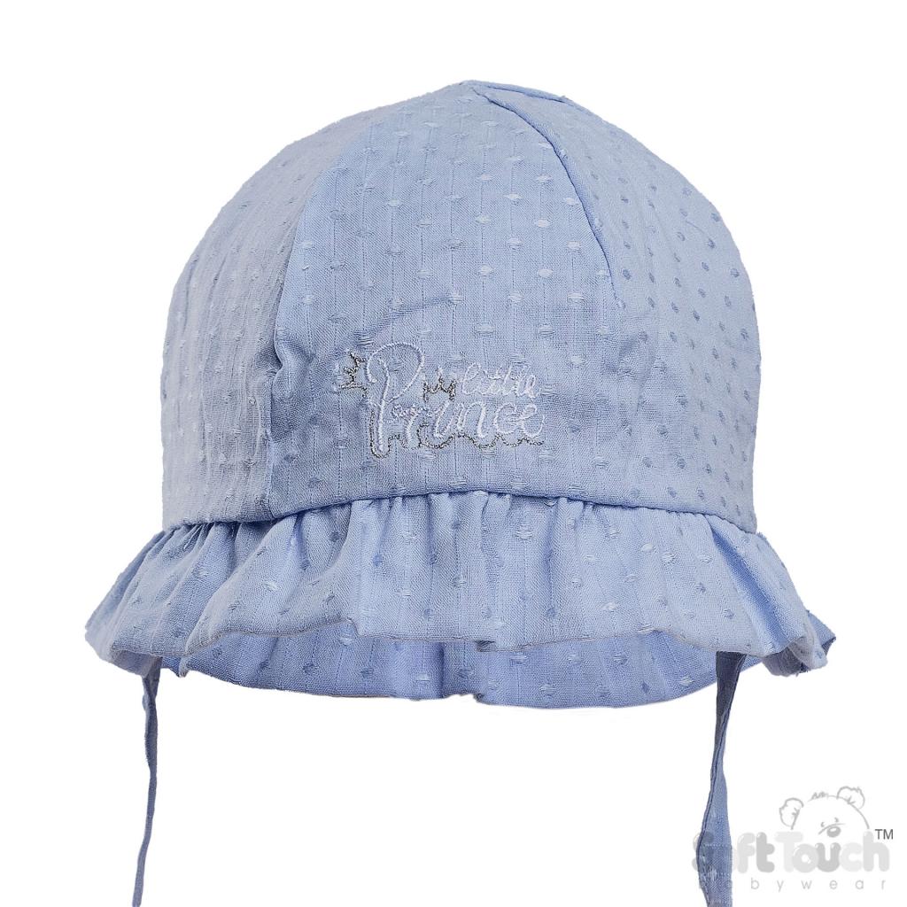Soft Touch 4H86-B 5023797314766 STH86-B Sky Blue Dotty Hat "Little Prince" (0-24 months)