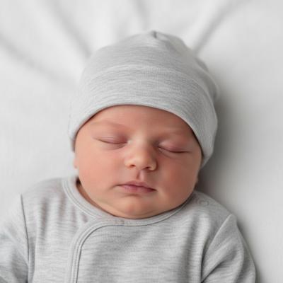 STH9-G-BP  Bulk Pack Infants Hats Grey (Newborn - 3 months)