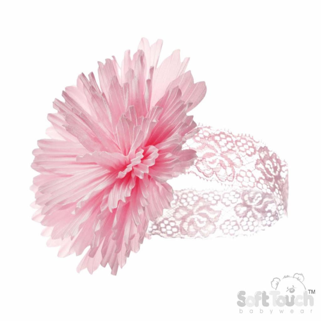 Soft Touch  5023797311468 STHB100-P Lace flower headband
