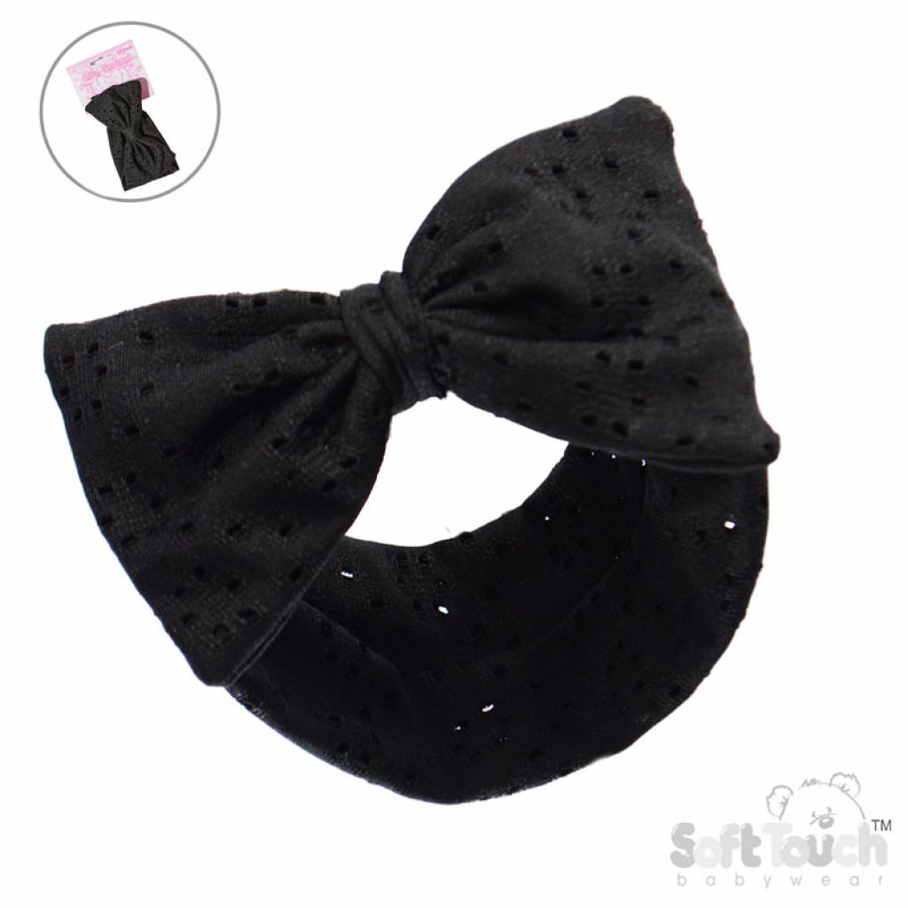 Soft Touch  5023797311802 STHB102-BLK Black Broderie Anglaise headband