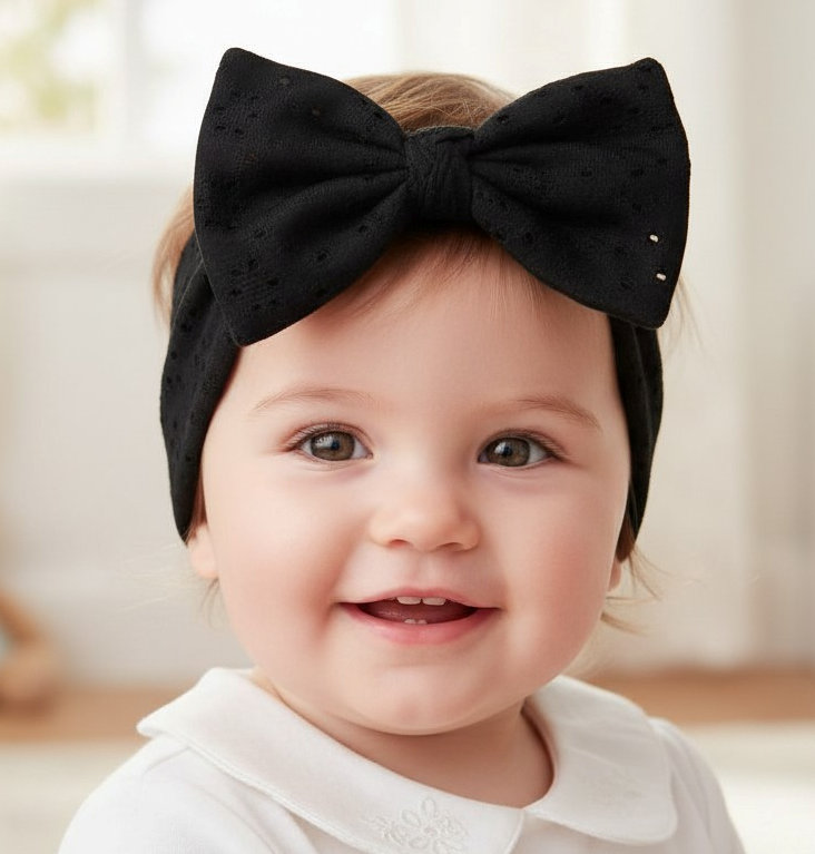 Soft Touch  5023797311802 STHB102-BL  Black Broderie Anglaise headband