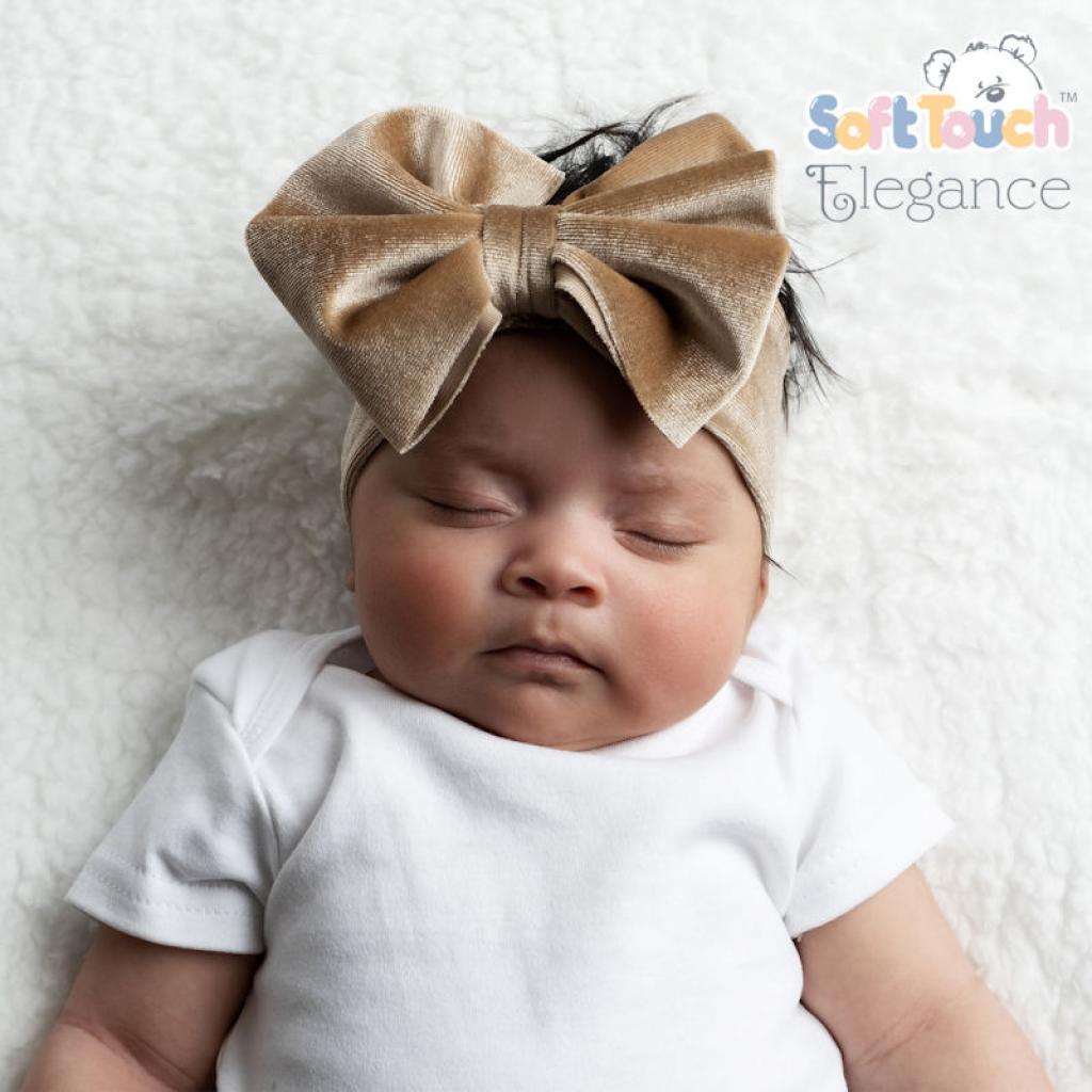 Soft Touch HB114-COF 5023797312946 STHB114-Co Coffee  Velour Headband with Bow