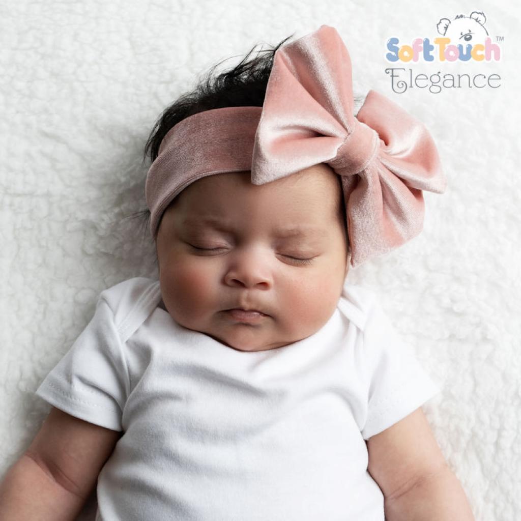 Soft Touch HB114-RO 5023797312960 STHB114-Ro Rose Velour Headband with Bow