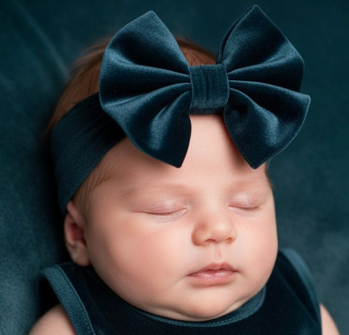 Soft Touch HB114-T 5023797313110 STHB114T Teal Velour Headband with Bow