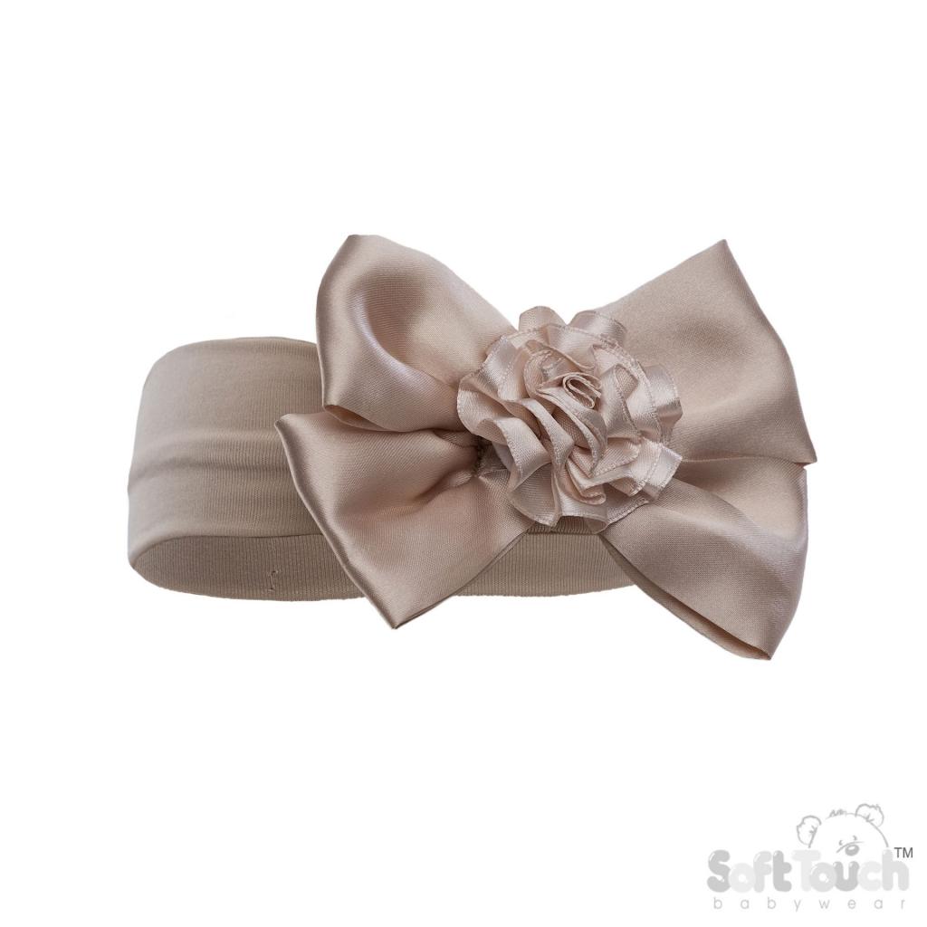 Soft Touch 4HB120-COF 5023797314865 STHB120-COF Coffee Bow and Flower Headband