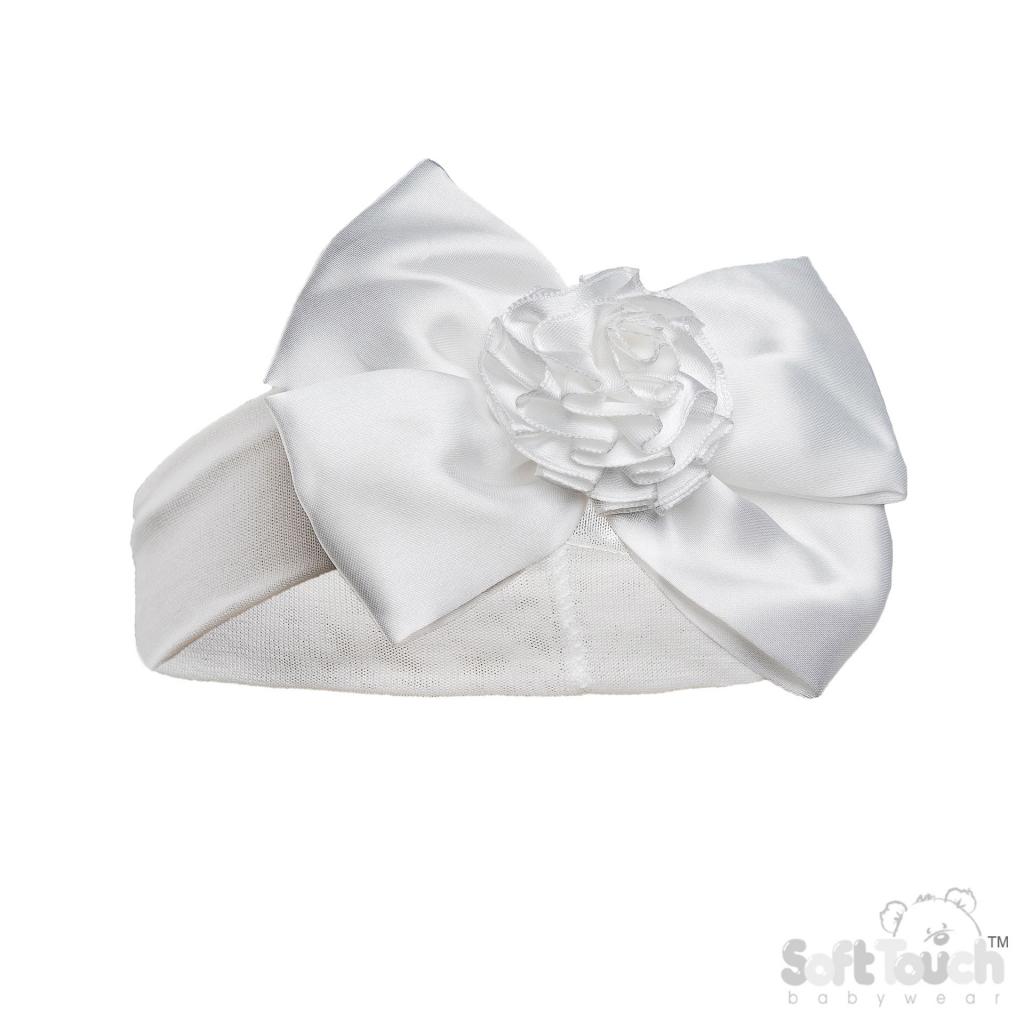 Soft Touch 4HB120-W 5023797314896 STHB120-W White Bow and Flower Headband