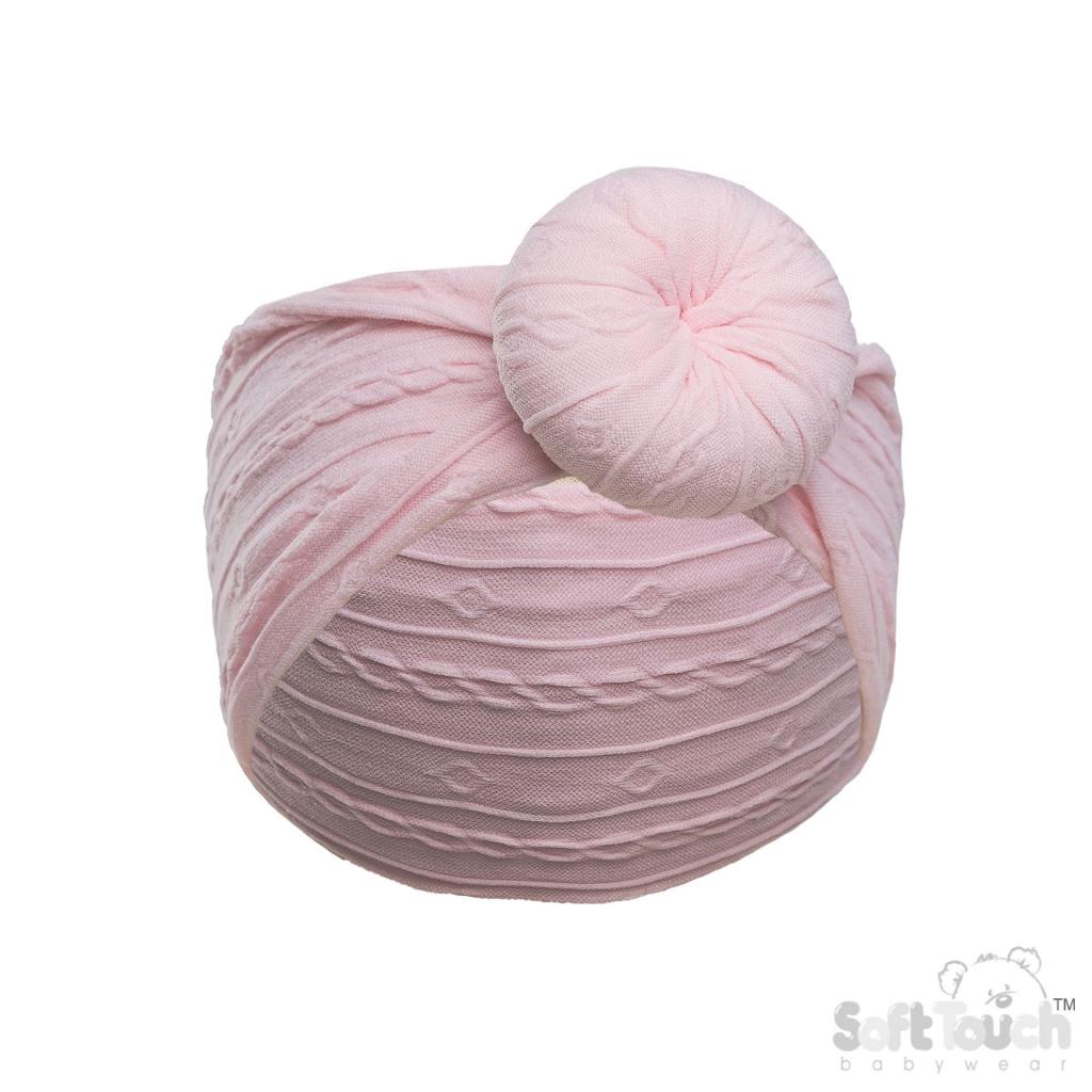 Soft Touch 4HB124-P 5023797314933 STHB124-P Pink Cable Headband with Turban knot