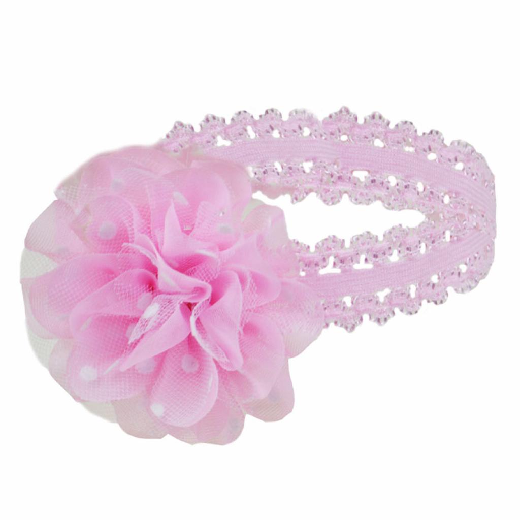 Soft Touch 4HB94 5023797306914 STHB94-P Pink Lace headband with organza flower
