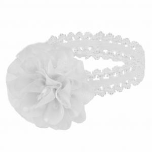 Soft Touch 4HB94 5023797306914 STHB94-W White Lace headband with organza flower