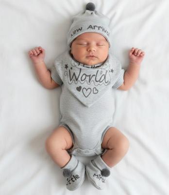 STHBB254-G  Display Bagged Bib,Hat & Bootee Set (NB - 3m)
