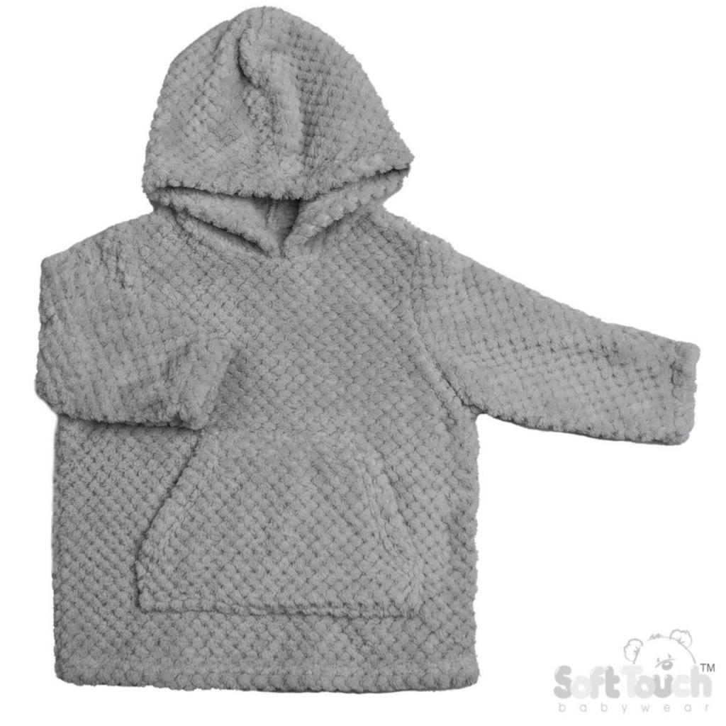 Soft Touch 4HD110-G 5023797315159 STHD110-G Grey Waffle Hoodies (6-36 m)