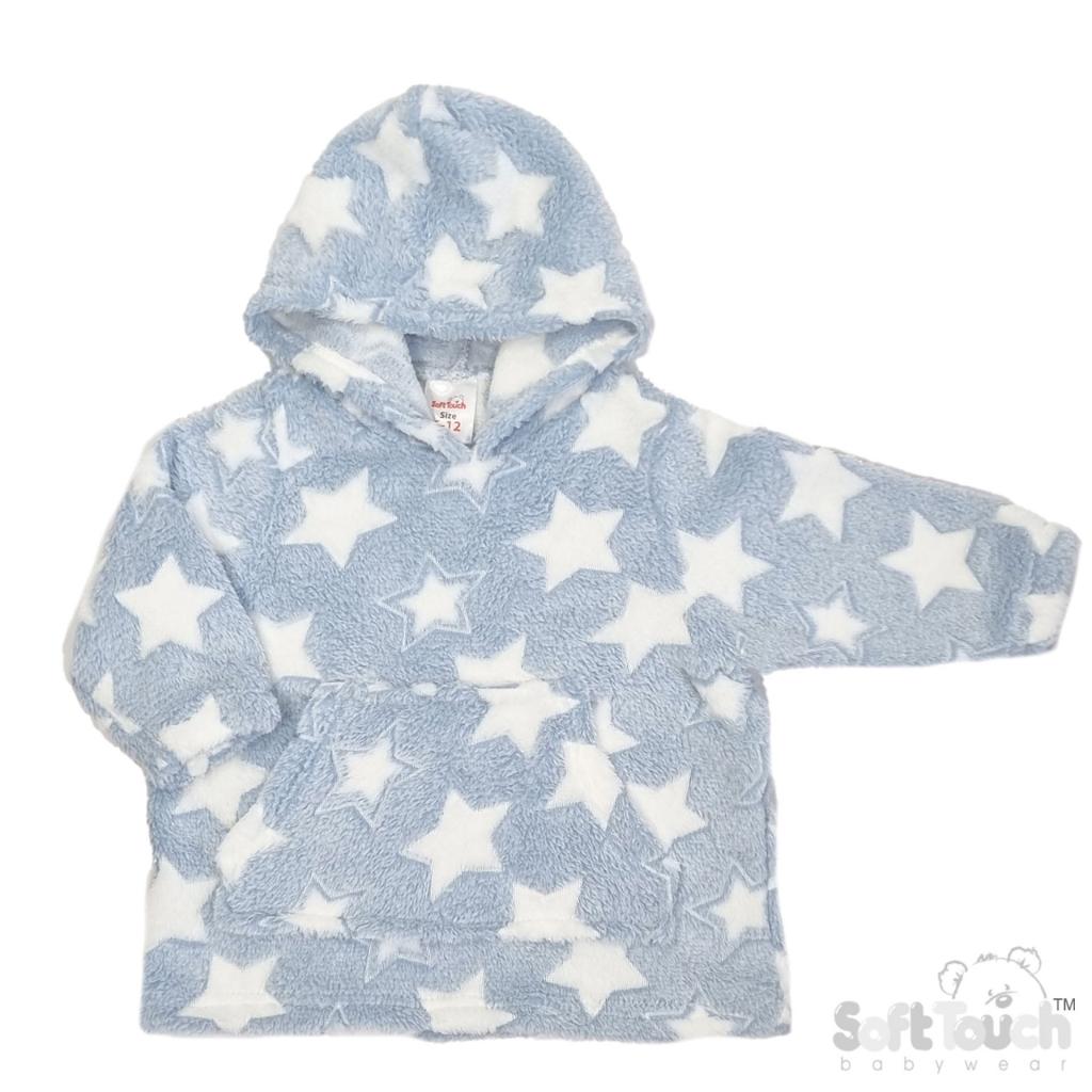 Soft Touch  5023797315718 STHD116-B Blue Star Hoodies (6-36 months)