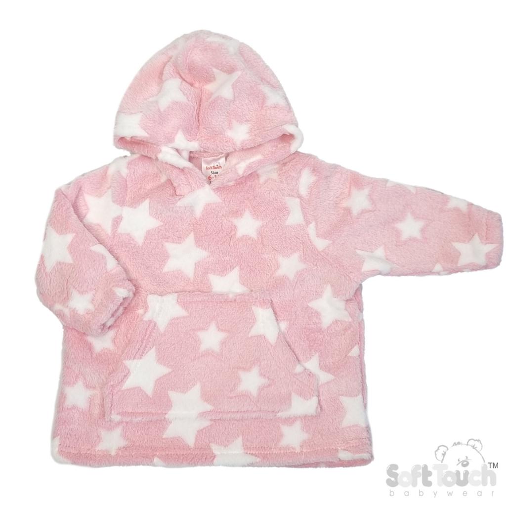 Soft Touch  5023797315725 STHD116-P Pink Star Hoodies (6-36 months)