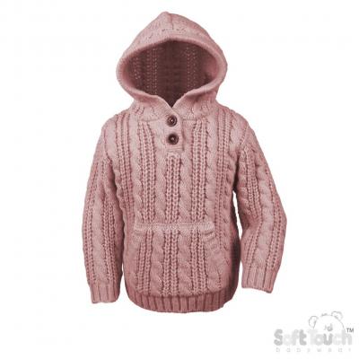 Soft Touch 4HD16-DP 5023797315510 STHD16_DP Dusky Pink Cable Hoodie (6-24 months)