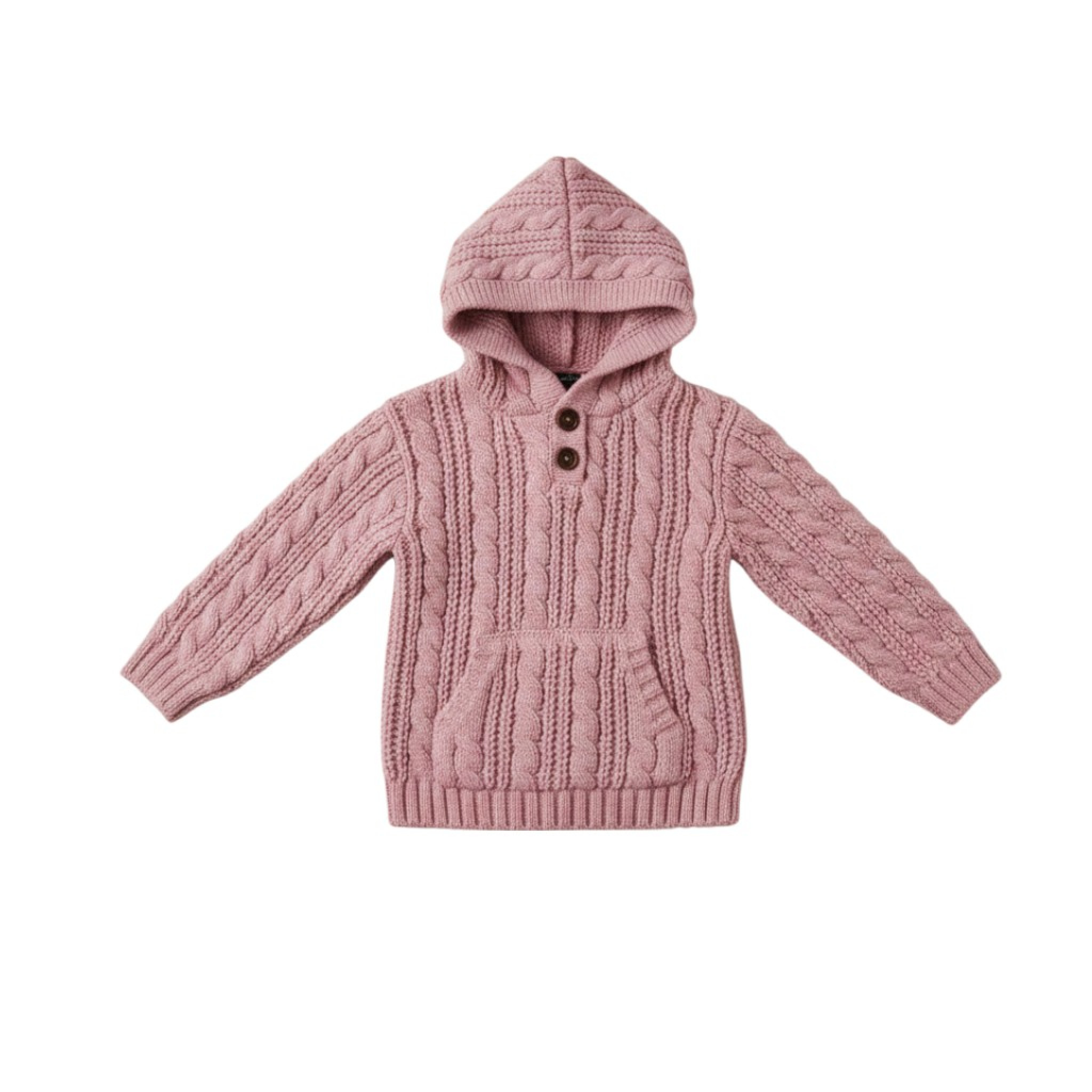 Soft Touch 4HD16-DP 5023797315510 STHD16_DP Dusky Pink Cable Hoodie (6-24 months)