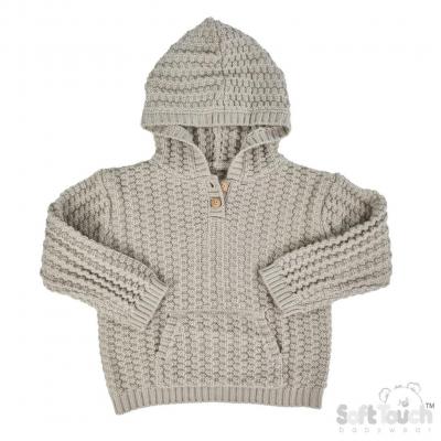 Soft Touch 4HD18-Bi 5023797315657 STHD18Bi Biscuit knitted Hoodie (6-24 months)