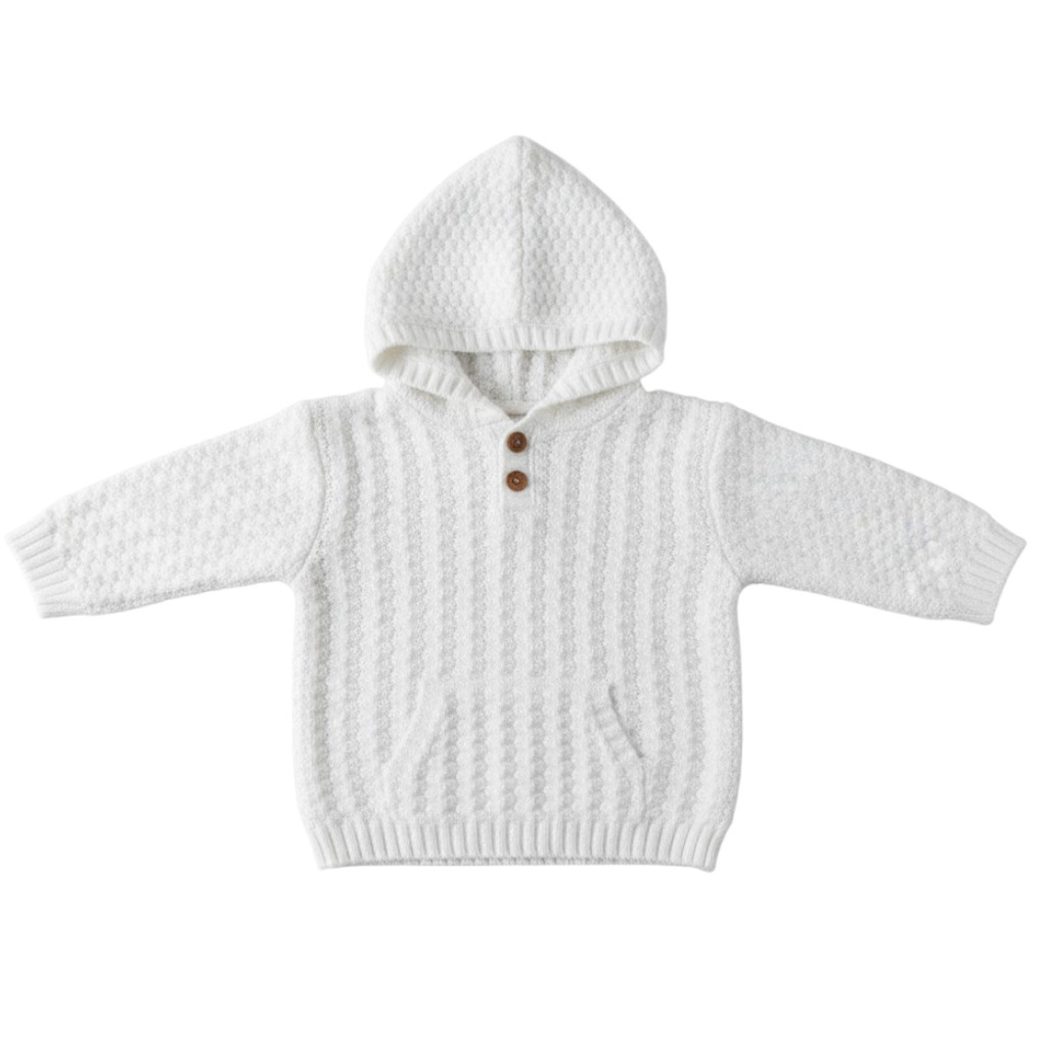Soft Touch 4HD18-W 5023797315671 STHD18W White knitted Hoodie   (6-24 months)