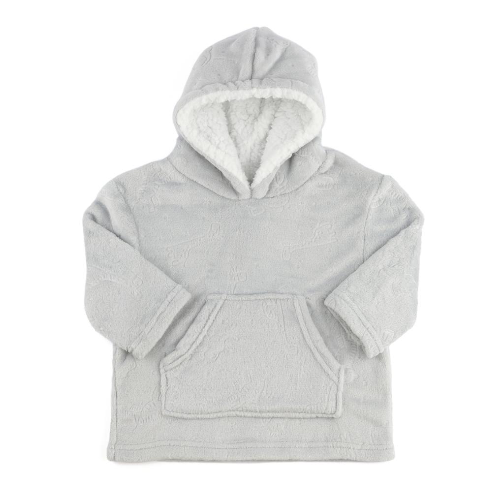 Soft Touch 4HD305-G-6-24 5023797318627 STHD305-G-6-24 Grey Animal embossed Hoodies (6-24 months)