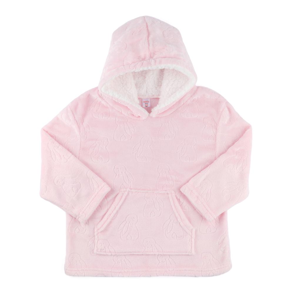 Soft Touch 4HD305-P-2-4y 5023797318696 STHD305-P-2-4 Pink Bunny embossed Hoodies (2-4 years)
