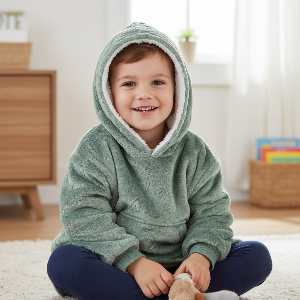 Soft Touch 4HD305-SG-2-4y 5023797318702 STHD305-SG-2-4 Sage Embossed Hoodies (2-4 years)