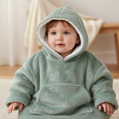 STHD305-SG-6-24  Sage Embossed Hoodies  (6-24 months)