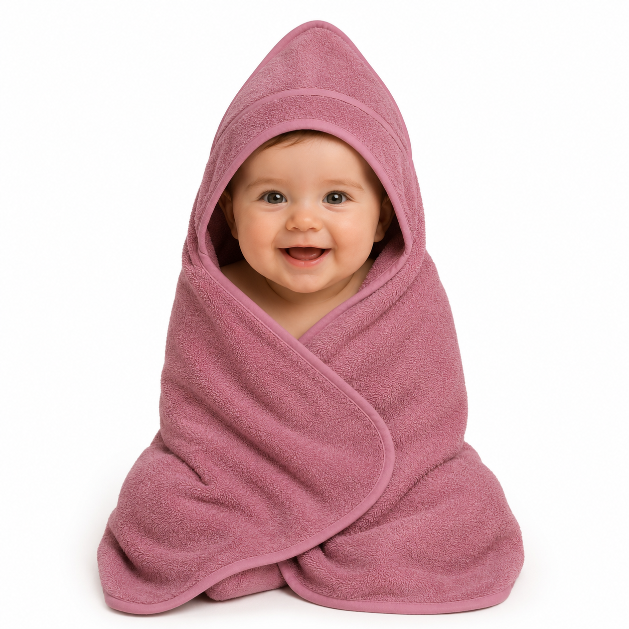 Soft Touch 4ht10-dp 5023797301193 STHT10-DP Dusky Pink Hooded Robe