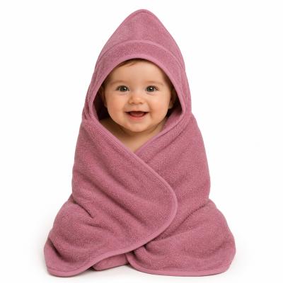 STHT10-DP  Dusky Pink Hooded Robe 