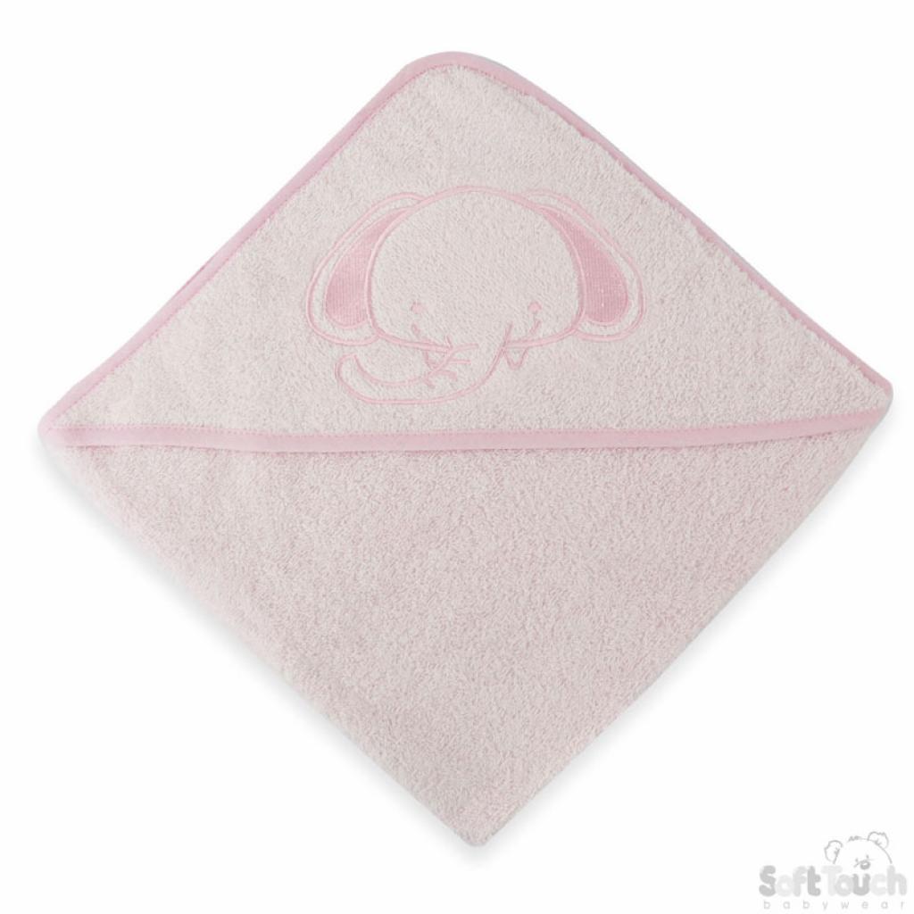 Soft Touch 4HT62-W 5023797309526 STHT62-P Pink "Elephant" Hooded Robe