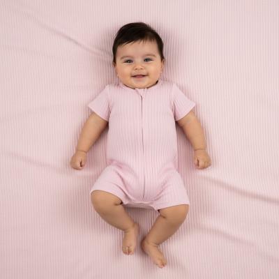 STJS4600-Dp  Dusky Pink  Ribbed Jumpsuit  ( Newborn - 3 months)