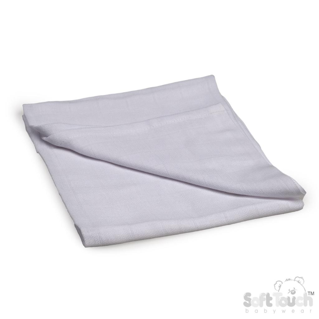 Soft Touch 4MS01-w 5023797 301810 STMS01-W White Muslin Square