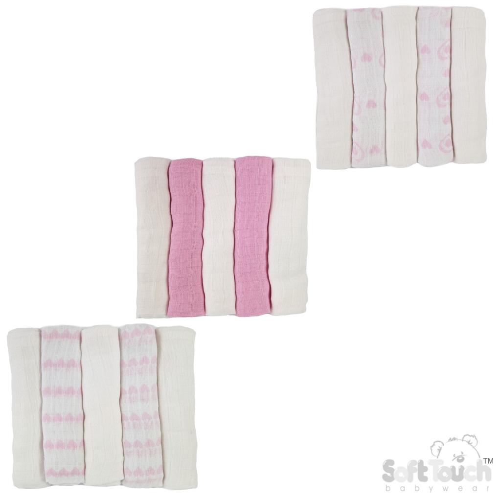 Soft Touch 4MS11 5023797314575 STMS14-P Five Pack of Muslins (Random selection)
