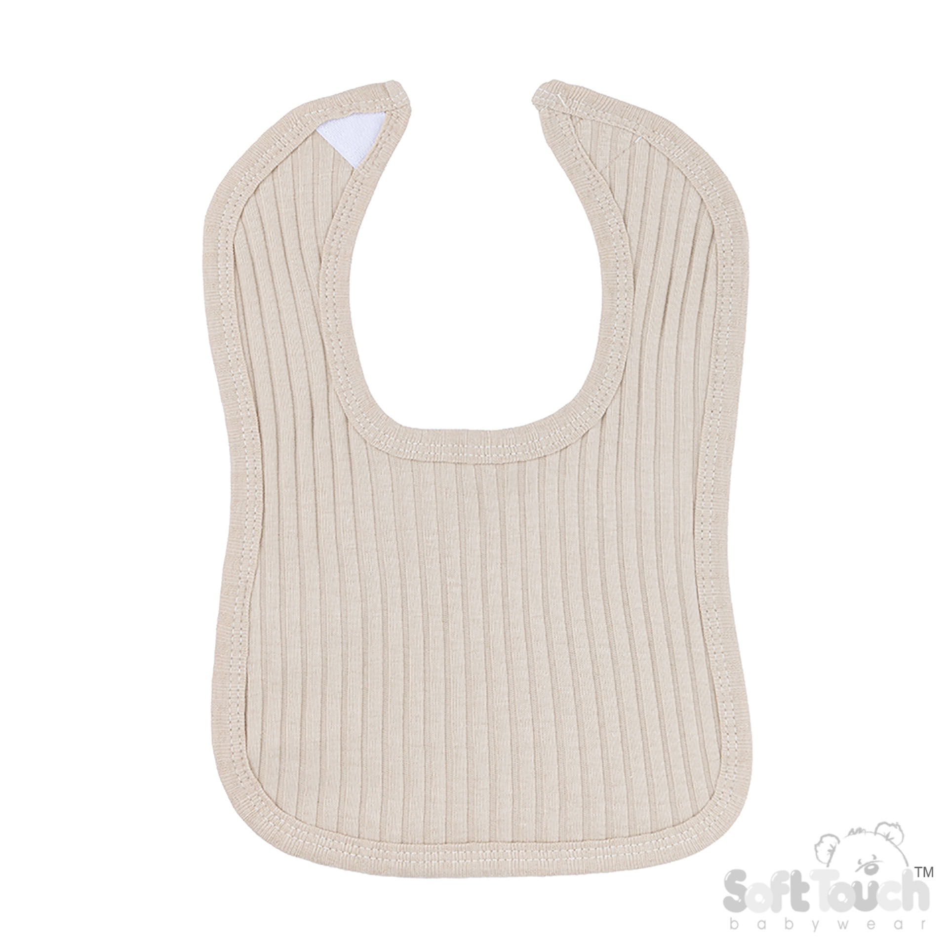 Soft Touch P4600-Bi 5023797202087 STP4600-Bi Biscuit Ribbed Velcro Bib