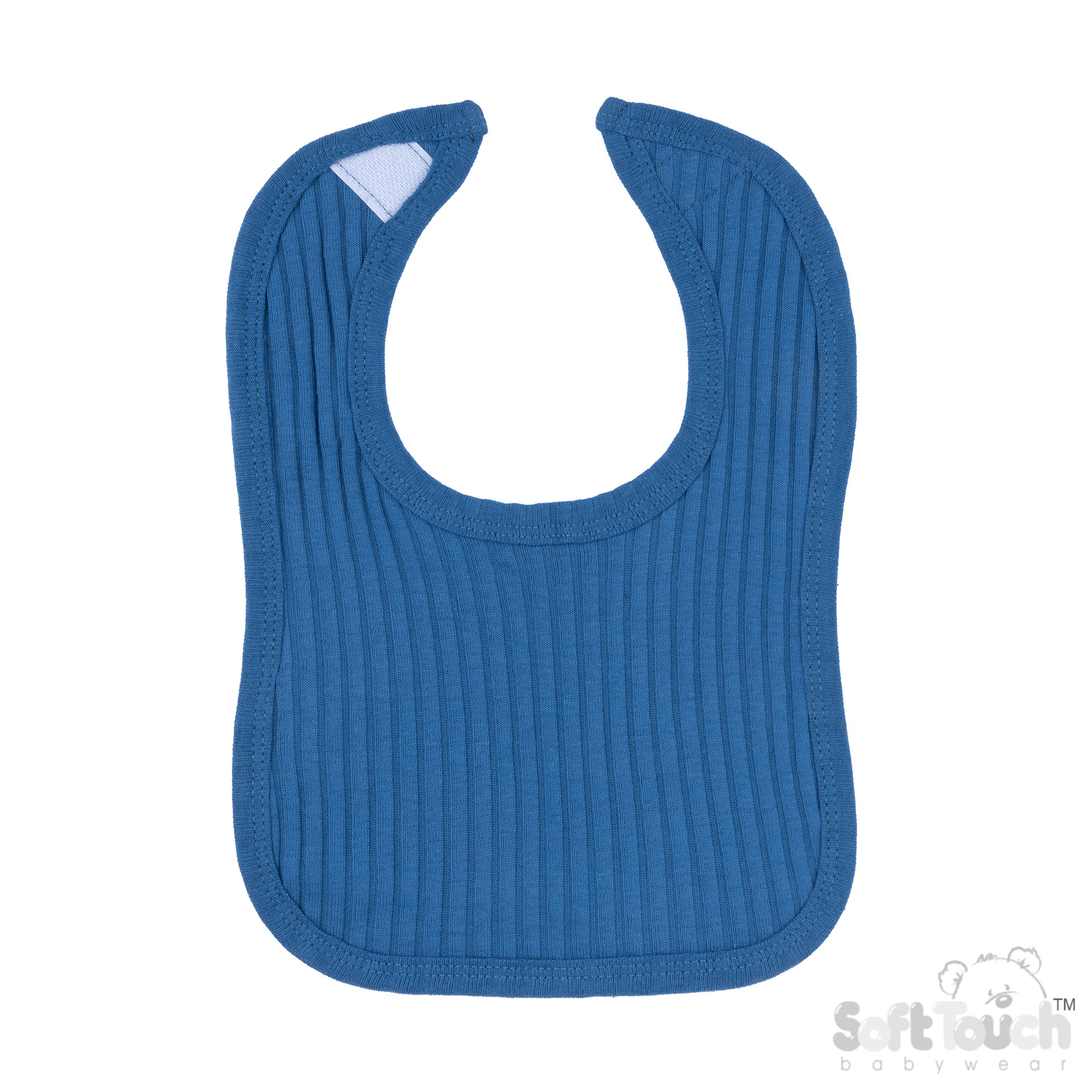 Soft Touch P4600-AZ 5023797202070 STP4600-AZ Azure Blue Ribbed Velcro Bib
