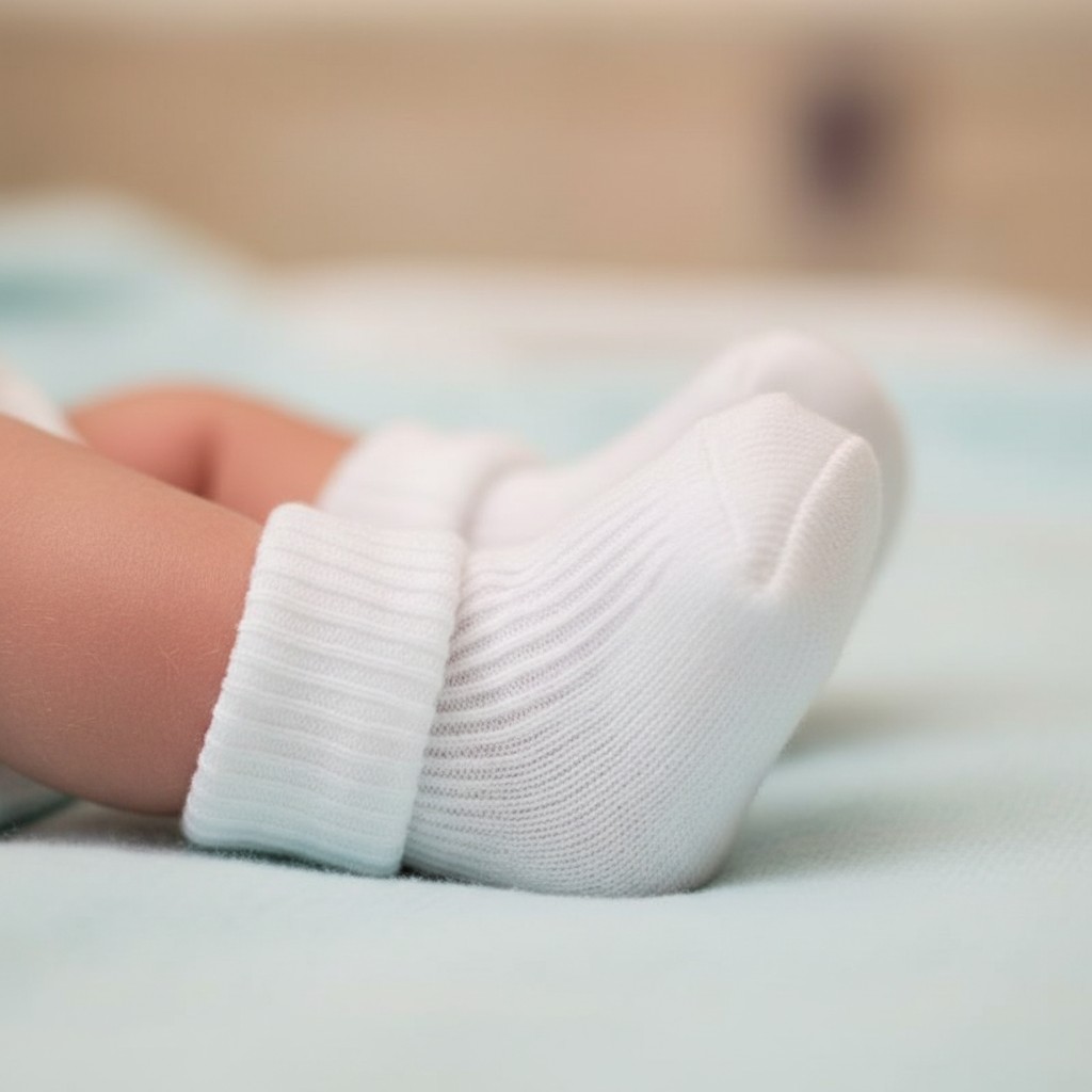 Soft Touch 4PRS03-W 5023797404931 STPRS03-W White 2 Pair Set Premature Infants Sock (Tiny Baby)