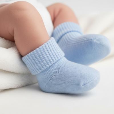 STPRS07-B  Blue 2 Pair Set Premature Infants Sock  (Tiny Baby)
