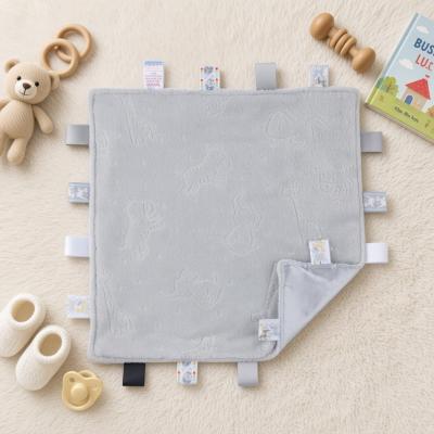 STRC305-G Grey Animal Embossed Taggie Comforter