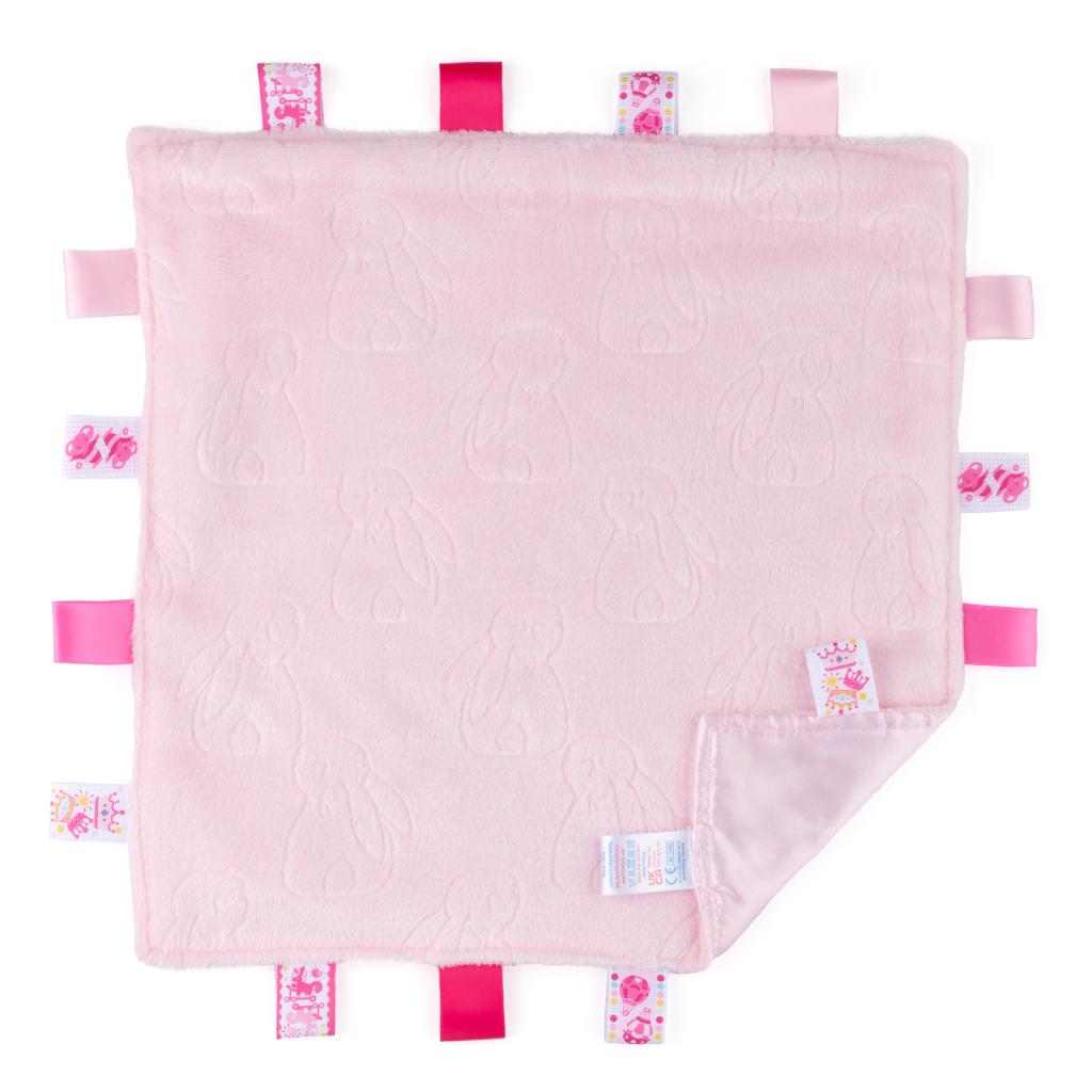 Soft Touch 4RC305-P 5023797318757 STRC305-P Pink Bunny Embossed Taggie Comforter