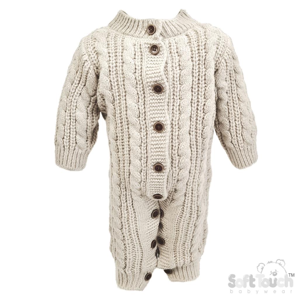 Soft Touch 4RM16-C 5023797315558 STRM16-C Cream Cable Romper (6-24 months)